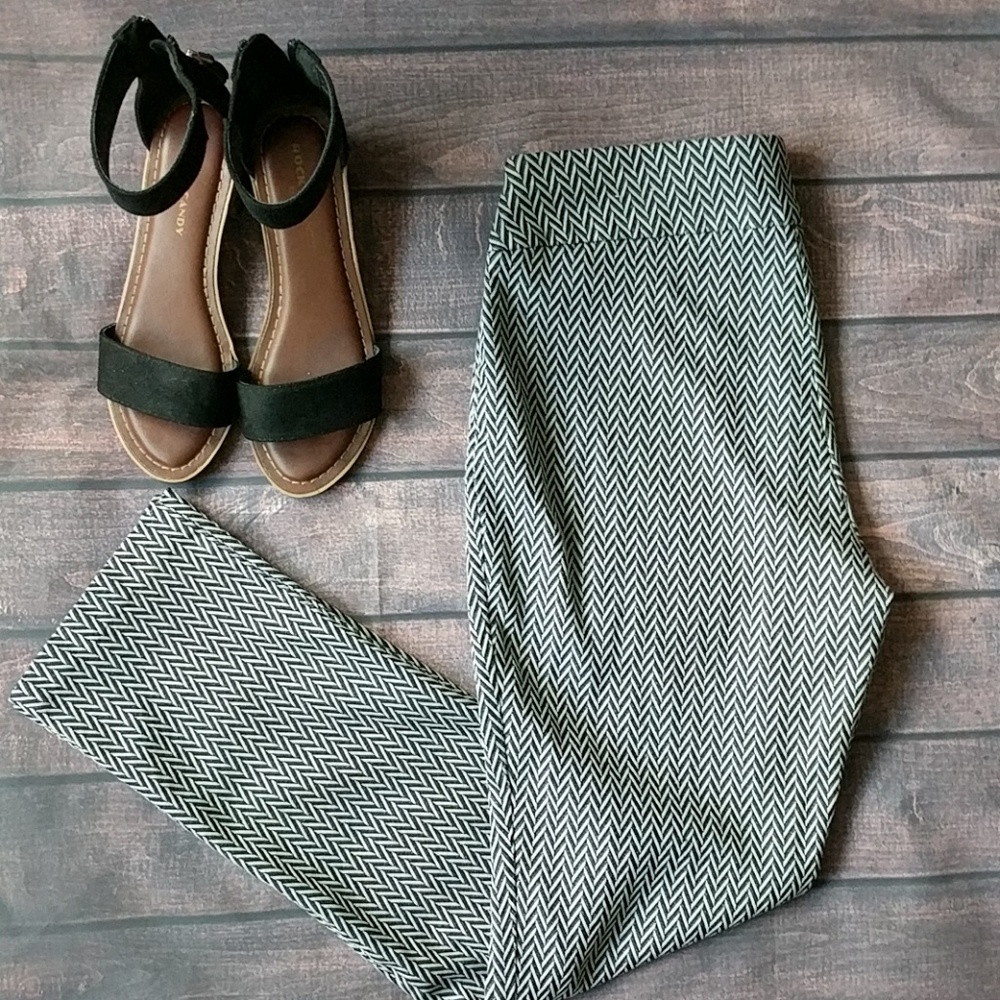 Cato | Black and White Zig Zag Pants